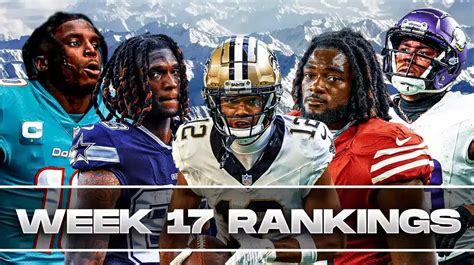 Fantasy Football Wide Receiver rankings - Week 17 (2023)