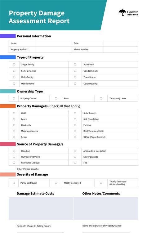 Insurance Damage Report Template - Venngage