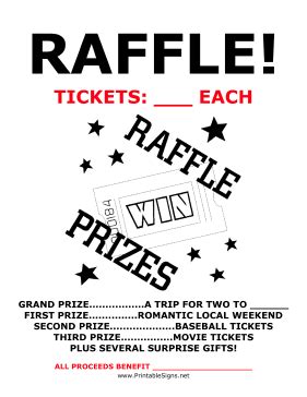 Printable Raffle Fundraiser Sign