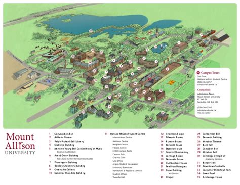 Mount Allison University Campus Map - Ferry Map