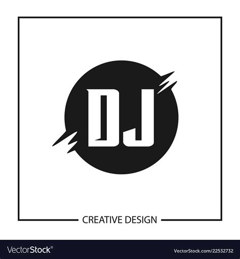 Initial letter dj logo template design Royalty Free Vector