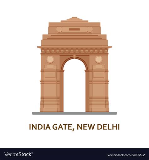 India gate new delhi indian most famous sight Vector Image