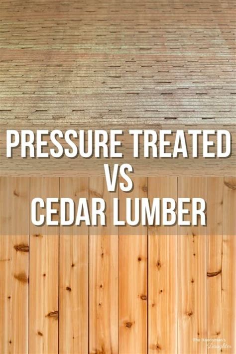 Cedar vs Pressure Treated Lumber - The Handyman's Daughter