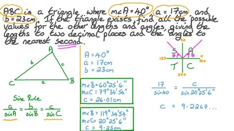 Question Video: Using the Law of Sines to Solve a Triangle given Two Angles and a Side Length ...