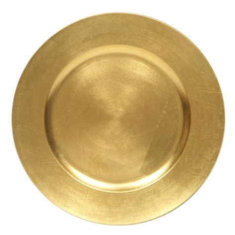 Case of 24 Gold Round Charger Plates - EventsWholesale.com