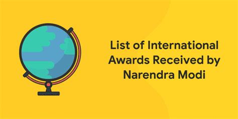 List of International Awards Recieved by Narendra Modi - Entri Blog