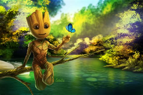 Baby Groot Artwork Wallpaper, HD Artist 4K Wallpapers, Images and ...