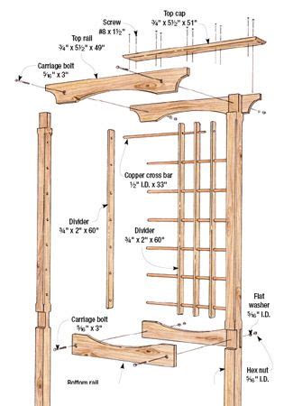 Rose-Covered Trellis | WoodsmithPlans.com - This trellis is a beautiful addition to any ...