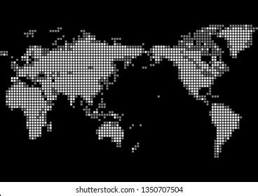 World Map White Points On Black Stock Illustration 39990667 | Shutterstock