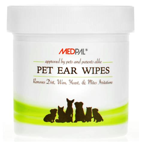 MedPal Professional Pet Ear Cleansing Wipes for Dogs and Cats - Dog Ear ...