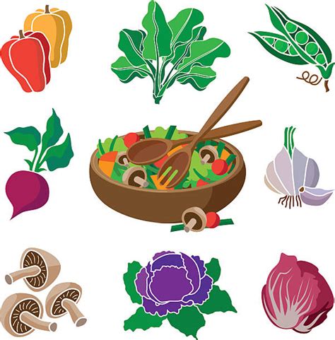 Salad Bowl Clip Art, Vector Images & Illustrations - iStock