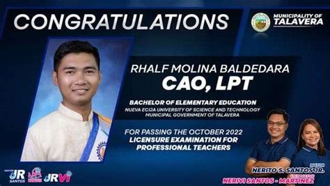 Congratulations, For Passing The October 2022 Licensure Examination For Professional Teacher's