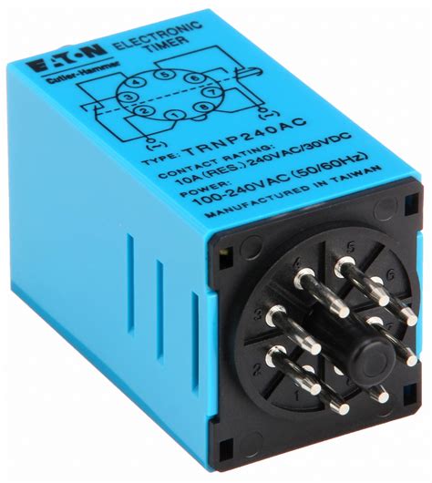 EATON Multi-Function Timing Relay, 120V AC, 10A @ 250V, 8 Pins, DPDT - 20XG05|TRNP240AC - Grainger