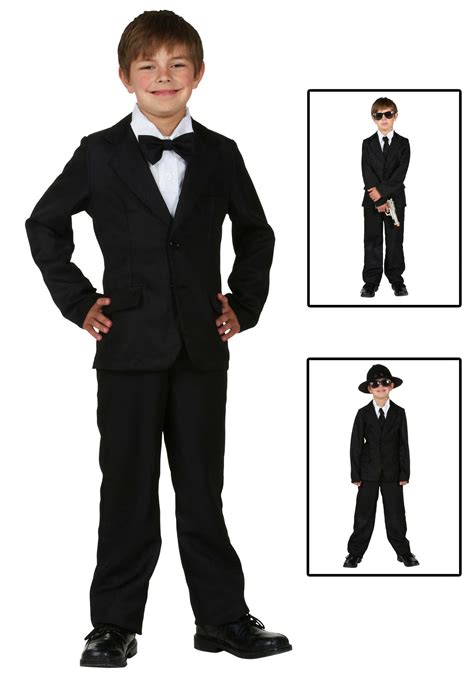 Traje negro para niños