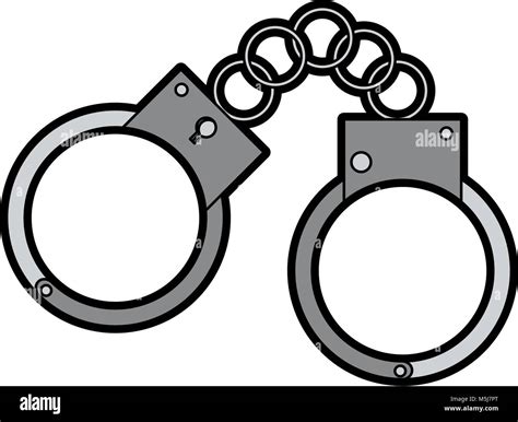 Handcuffs isolated symbol Stock Vector Image & Art - Alamy