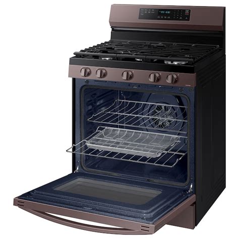 Samsung 30-in 5 Burners 6-cu ft Self-cleaning Air Fry Convection Oven ...