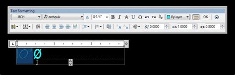 Diameter symbol in MTEXT - AutoCAD 2D Drafting, Object Properties ...