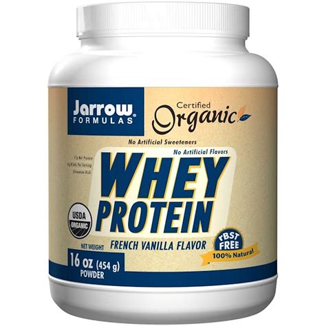 Jarrow Formulas, Organic Whey Protein Powder, French Vanilla Flavor, 16 ...