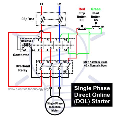 Single Phase Motor Starter Wiring Diagram - Database - Faceitsalon.com