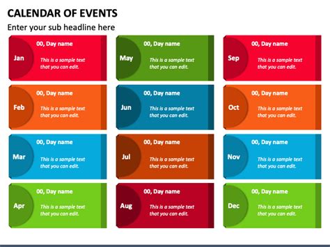 Calendar of Events PowerPoint and Google Slides Template - PPT Slides