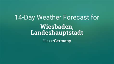 Wiesbaden, Landeshauptstadt, Hesse, Germany 14 day weather forecast