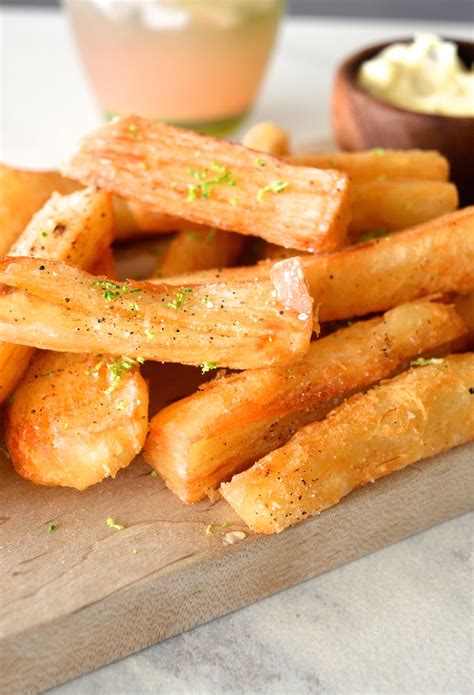 Crispy Yucca Fries With Lime Zest And Mayo