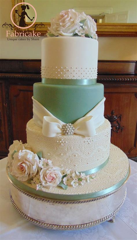 Sage Green Wedding Cake - CakeCentral.com