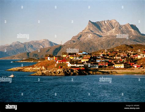 Greenland, Capital city of Nuuk, south west Greenland, Godthabsfjord ...