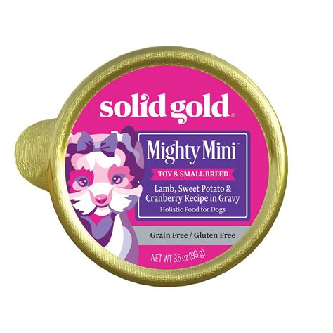 Solid Gold Mighty Mini Toy & Small Breed Lamb, Sweet Potato & Cranberry in Gravy Wet Dog Food Review