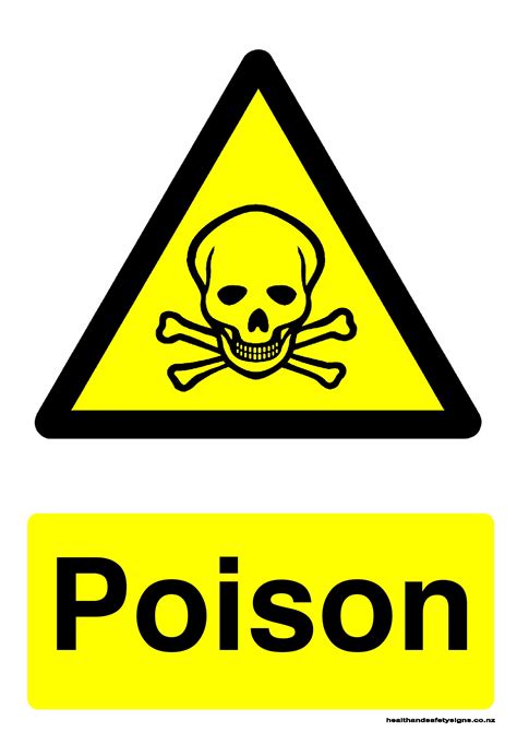 Poison warning sign - Health and Safety Signs