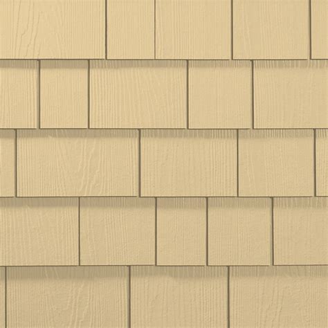 James Hardie 15.25-in x 6.738-in ColorPlus-HZ5 HardieShingle Woodland Cream Woodgrain Individual ...