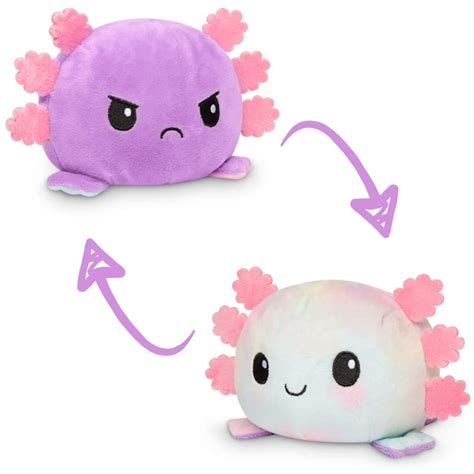 Snapklik.com : The Original Reversible Axolotl Plushie - Purple Tie-Dye - Cute Sensory Fidget ...