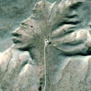 Badlands Guardian in Alberta, Canada. Image detail, Google Earth, 2002 ...