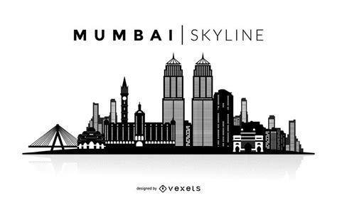 Mumbai Silhouette Skyline - Vector Download