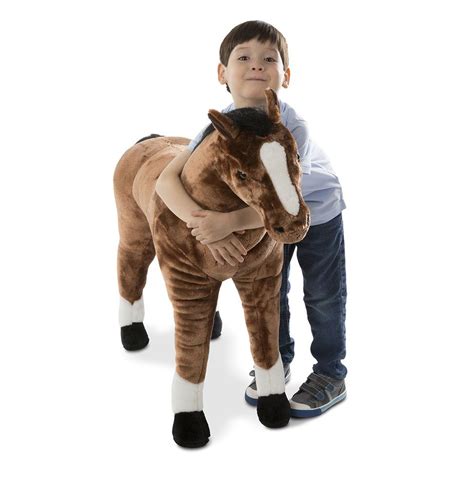 Oyuncak ayaklı kahverenkli At | Giant stuffed animals, Brown horse, Giant plush