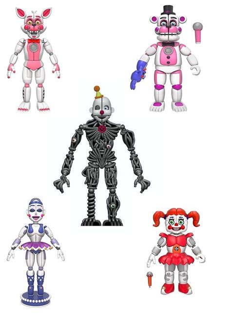 Funko FNAF Sister Location Articulated Action Figures 5” Complete Set Gift Set Bundle - Includes ...