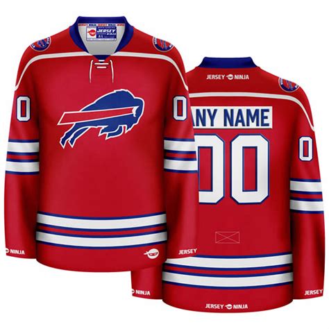 Jersey Ninja - Buffalo Bills Red Hockey Jersey