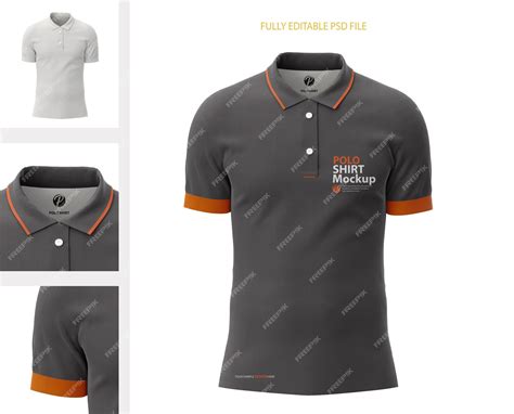 Premium PSD | Male Polo Shirt Mockup