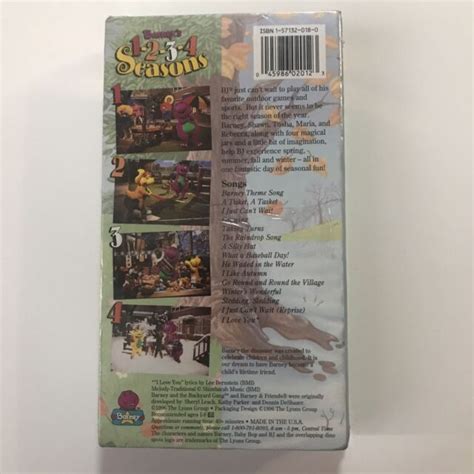 Barney - Barneys 1-2-3-4 Seasons (VHS, 1996) | Compra online en eBay