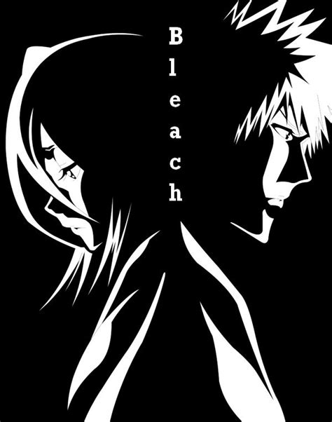 Bleach: Black and White Bleach Logo, Cartoon Silhouette, Pyrography ...