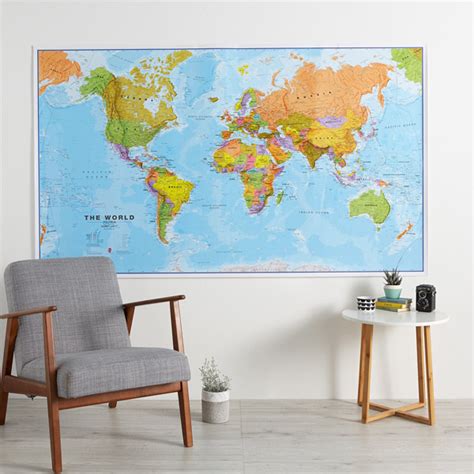 World Map Poster - Education, Decoration, Location - Maps International ...