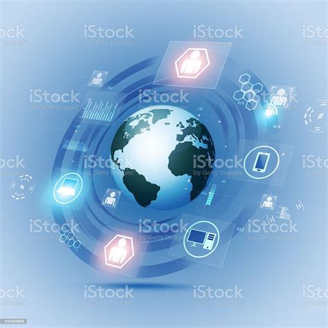 Communication Concept Technology Background Stock Illustration - Download Image Now - 2015 ...