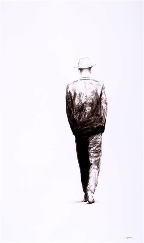 Man Walking Drawing at PaintingValley.com | Explore collection of Man ...