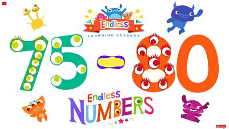 Endless Numbers 75 - 80 | Meet Number Seventy-five to Eighty | Fun Learning for Kids - YouTube