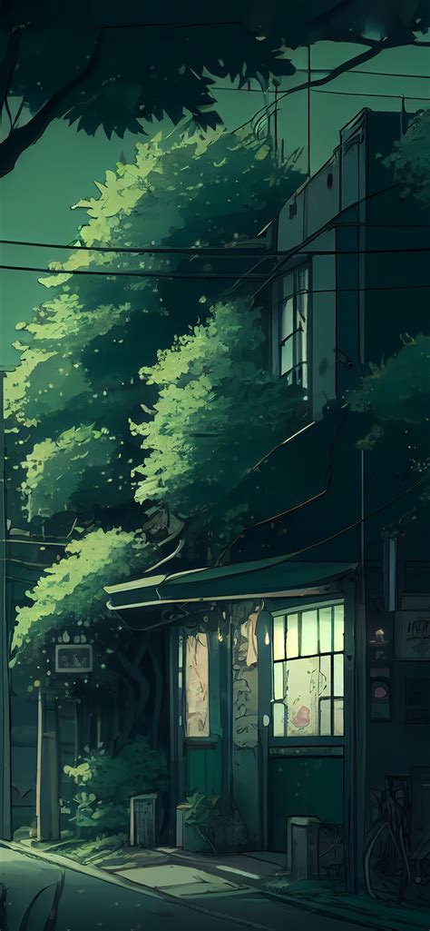 House Green Anime Background Wallpapers - Anime Wallpaper 4k