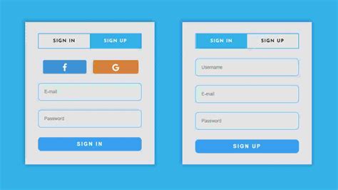 Login and Registration Form Using HTML, CSS and JavaScript