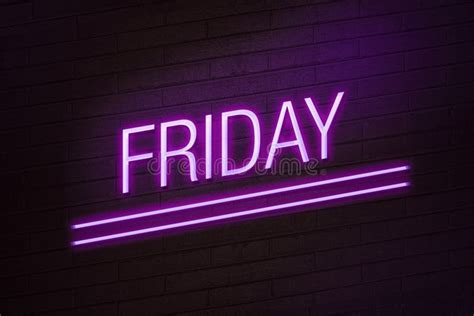 Friday Going Out Concept Neon Sign Stock Illustration - Illustration of ...