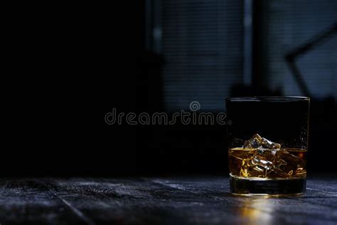 Whiskey with Ice in Modern Glasses Stock Photo - Image of bourbon, copy ...