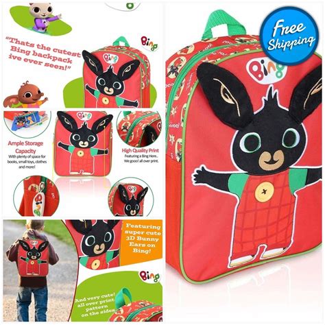 Bing Bunny Backpack with 3D Bunny Ears for Toddlers Children | Bunny ...