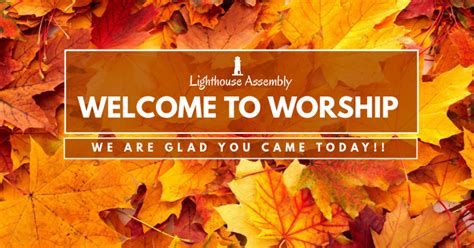 Copy of Autumn Welcome to Worship | PosterMyWall